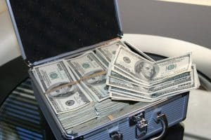 Suitcase full of cash